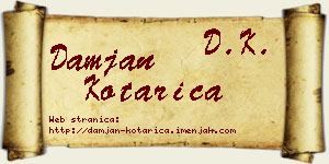Damjan Kotarica vizit kartica